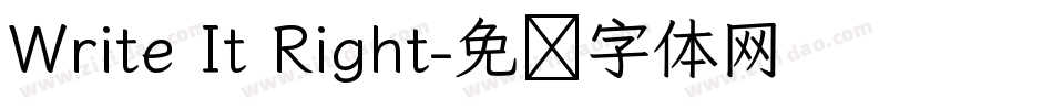 Write It Right字体转换
